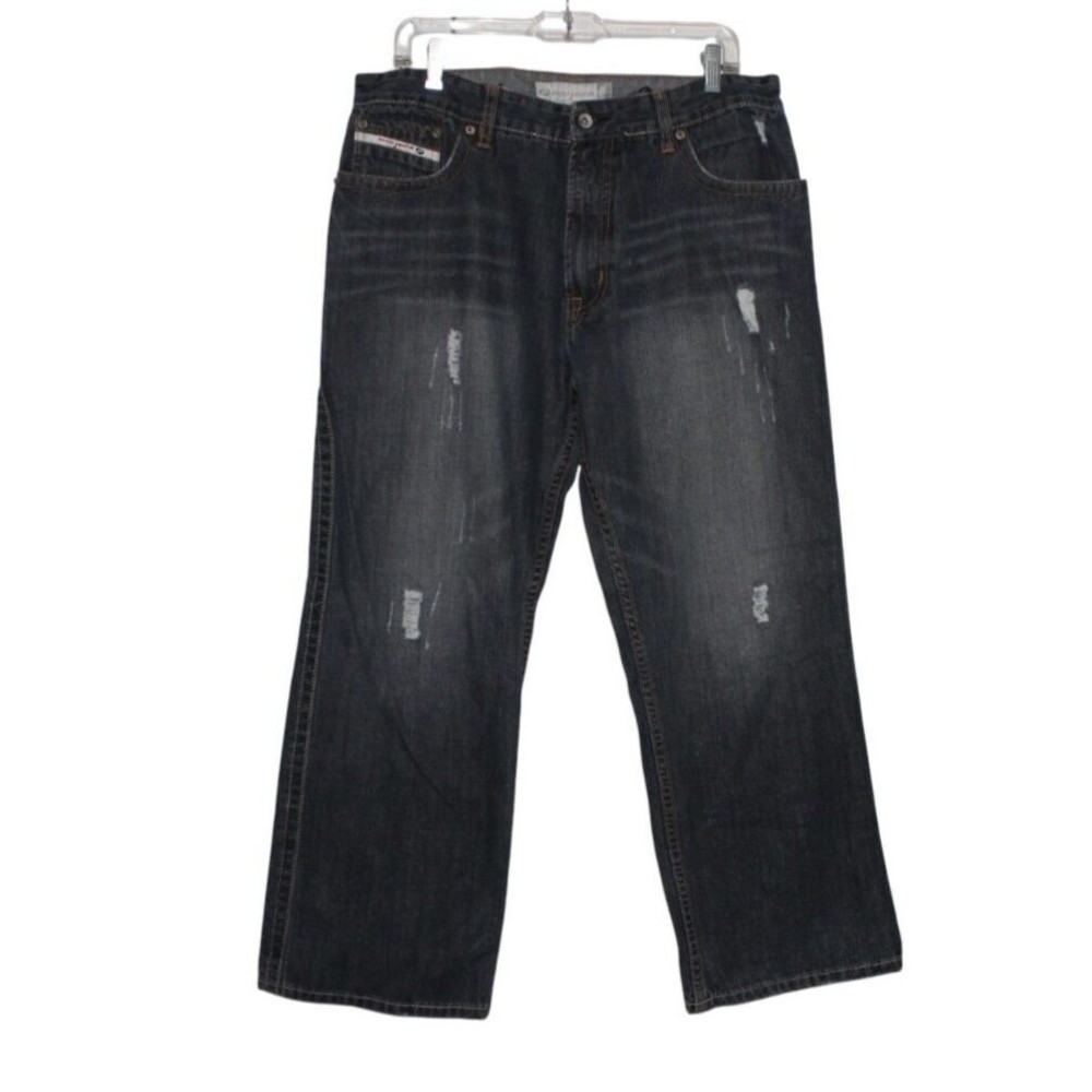 VINTAGE Paco Jeans Mens 34x30 Blue Distressed Straight Relaxed Loose